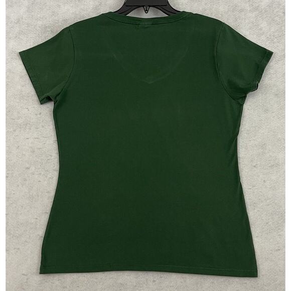 Green Bay Packers T Shirt Womens Size Medium Green V Neck NFL Graphic Go Pack Go - Picture 4 of 9
